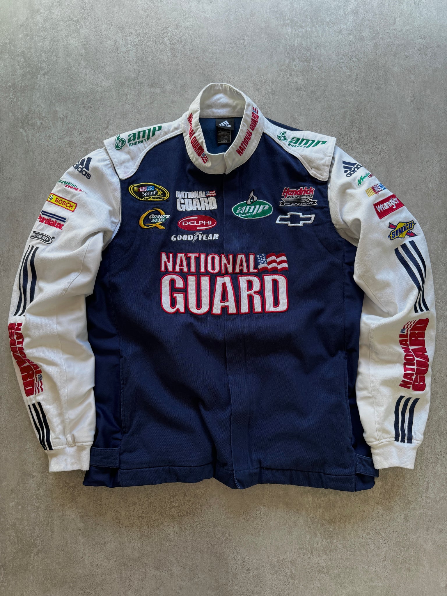 Vintage Adidas National Guard Racing Jacket (XL)