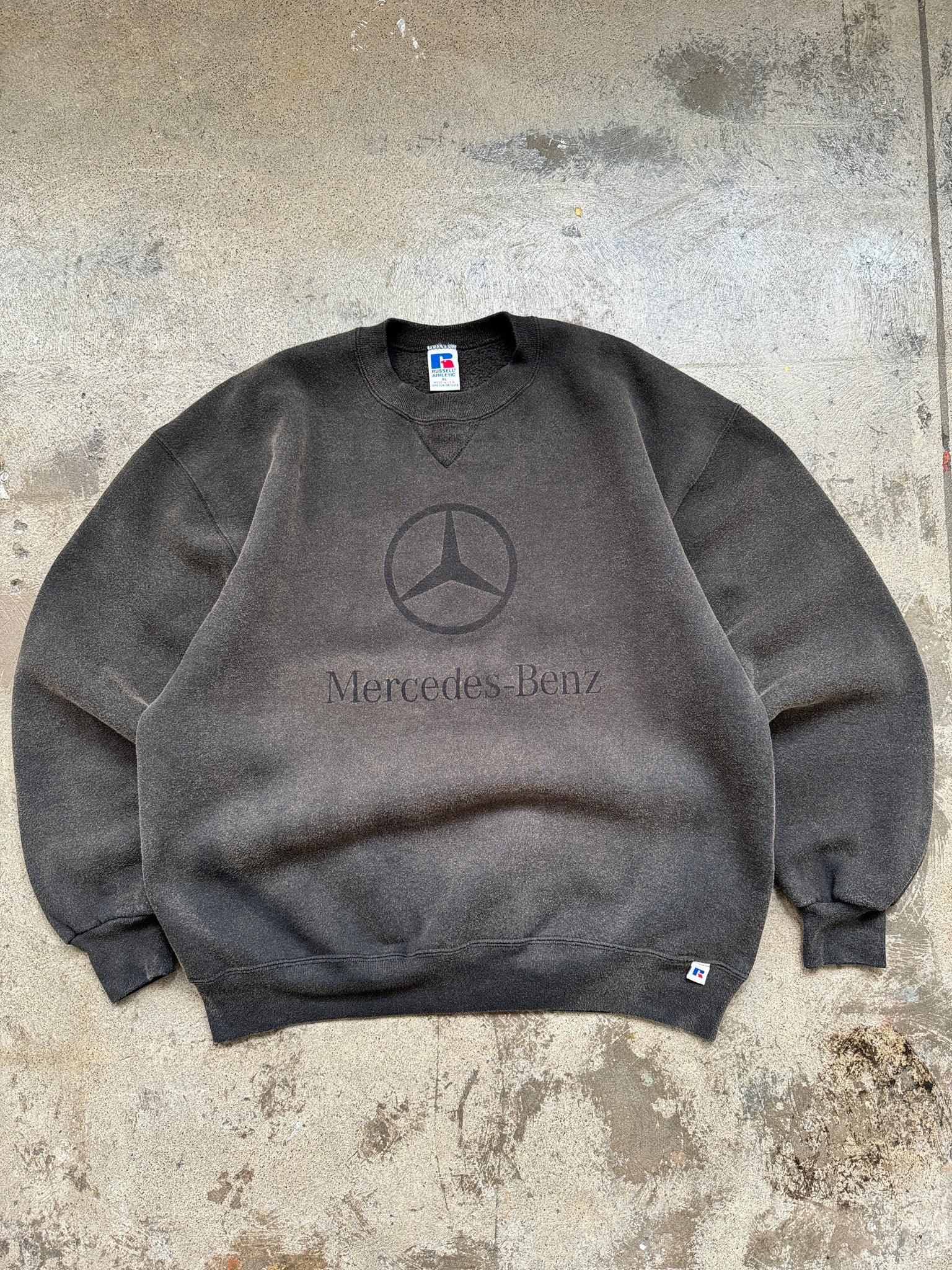 Vintage Mercedes Benz Sun Faded Russell Athletic Sweatshirt (XL)